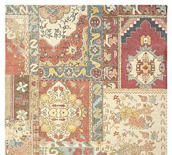 Ava Patchwork Wool Rug | Pottery Barn (US)