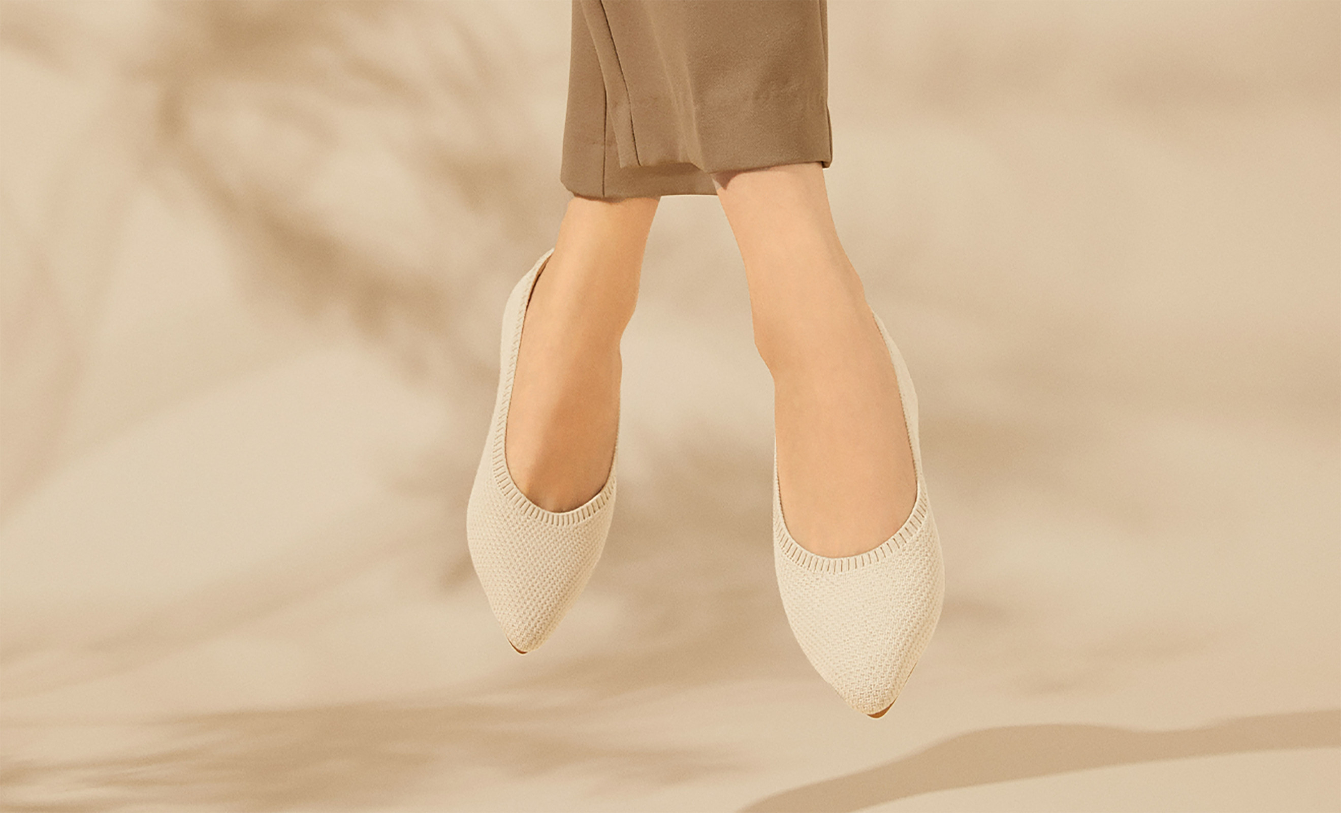 Pointed-Toe Water Repellent Ballet Flats (Aria 5°) | VIVAIA