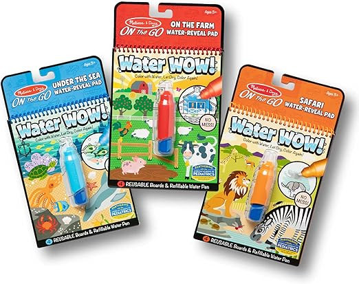 Melissa & Doug Water Wow! - Water Reveal Pad Bundle - Farm, Safari & Under The Sea | Amazon (US)