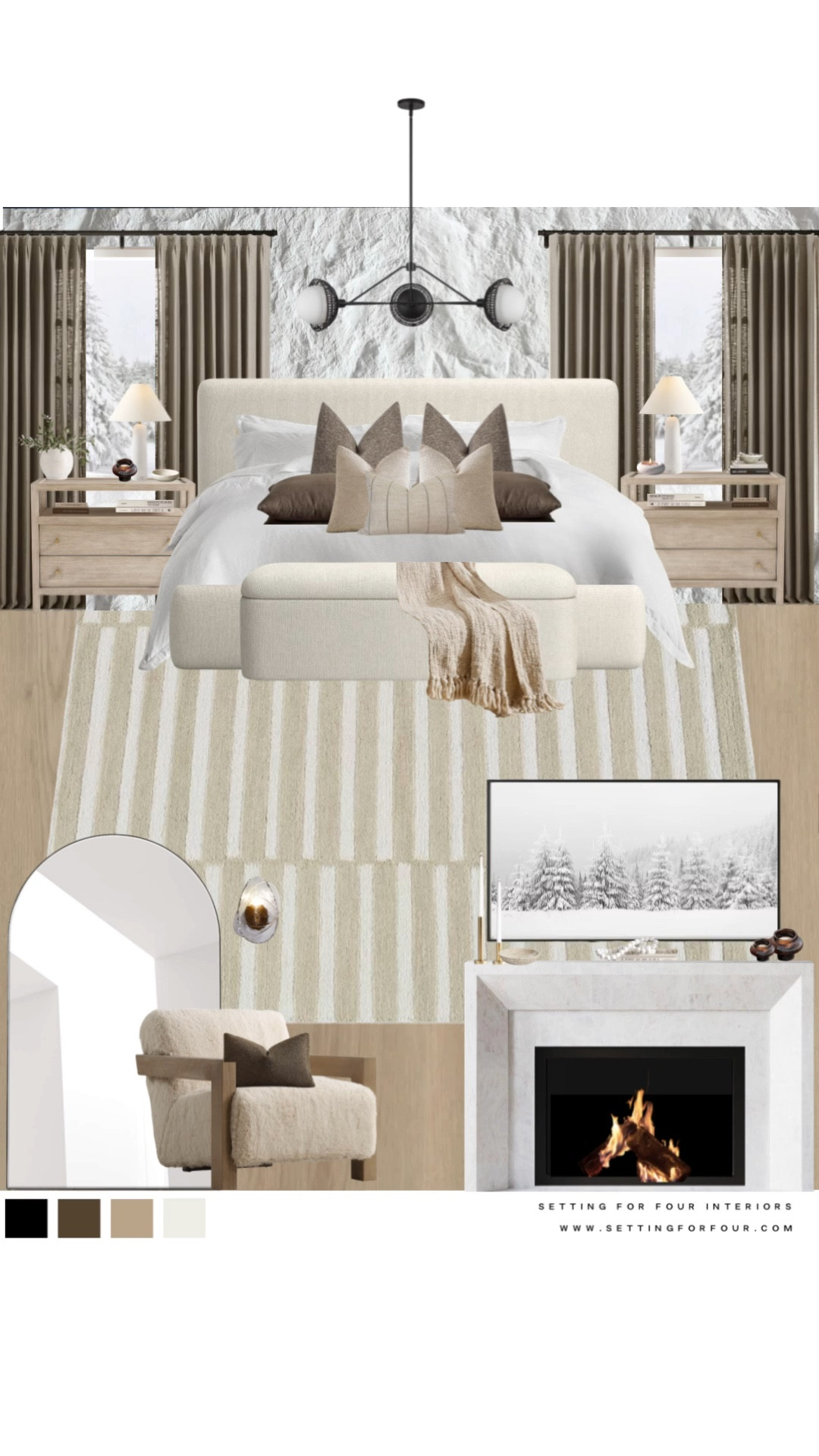 Primary bedroom mood board and decor ideas

Neutral, upholstered bed, charging nightstands, bedroom rug, arch mirror, curtains, pillows, Loloi rug, earthy, beige, black, marble, wood, stone, modern, transitional, minimalist, Amazon home, Pottery Barn, Crate & Barrel, Walmart

#LTKHome #LTKSaleAlert #LTKmomlife