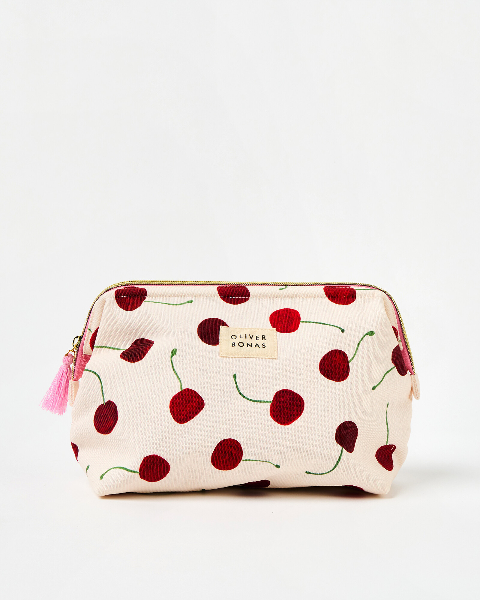 Red Cherries White Make Up Bag | Oliver Bonas | Oliver Bonas (Global)