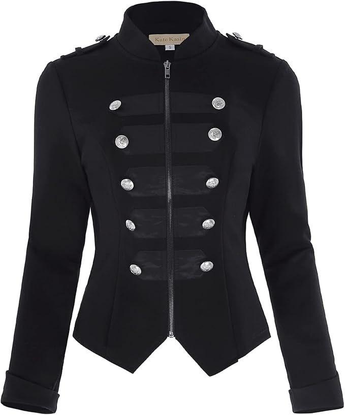 Kate Kasin Womens Victorian Steampunk Ringmaster Jacket Military Blazer | Amazon (US)