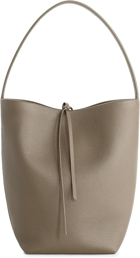 befen Genuine Leather Bucket Bag for Women, Soft Pebbled Shoulder Bag | Amazon (US)