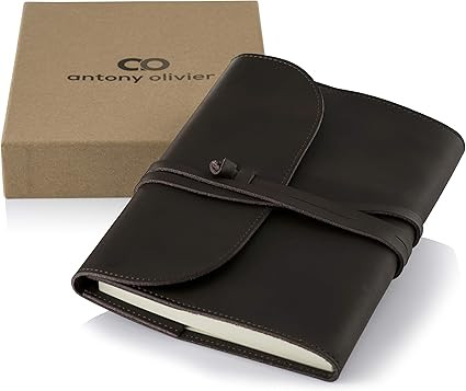 Real Leather Journal by Antony Olivier | A5 Writing Notebook and Travel Diary | Unlined Fountain-... | Amazon (US)