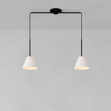Sculptural 2-Light Cone Pendant - Milk | West Elm (US)
