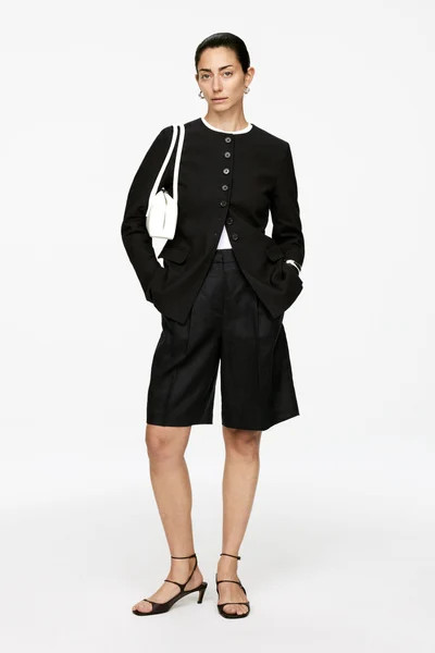 Linen Shorts – Black – Women – ARKET GB | Arket UK