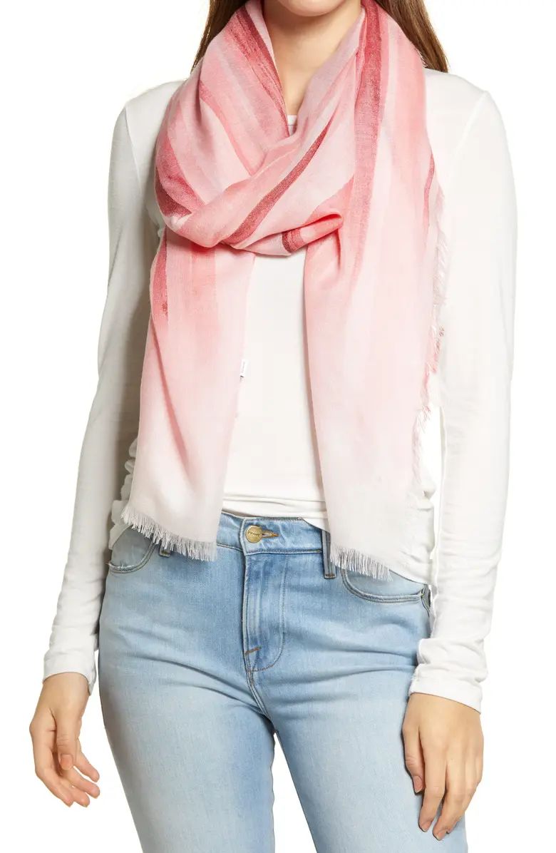 Eyelash Trim Print Cashmere & Silk Wrap | Nordstrom