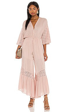 Free People Angela Jumpsuit in Rose Pearl from Revolve.com | Revolve Clothing (Global)