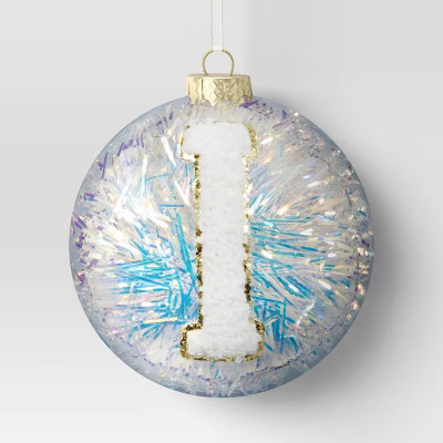Christmas Monogram Plastic Tinsel Ball I - Wondershop™ | Target