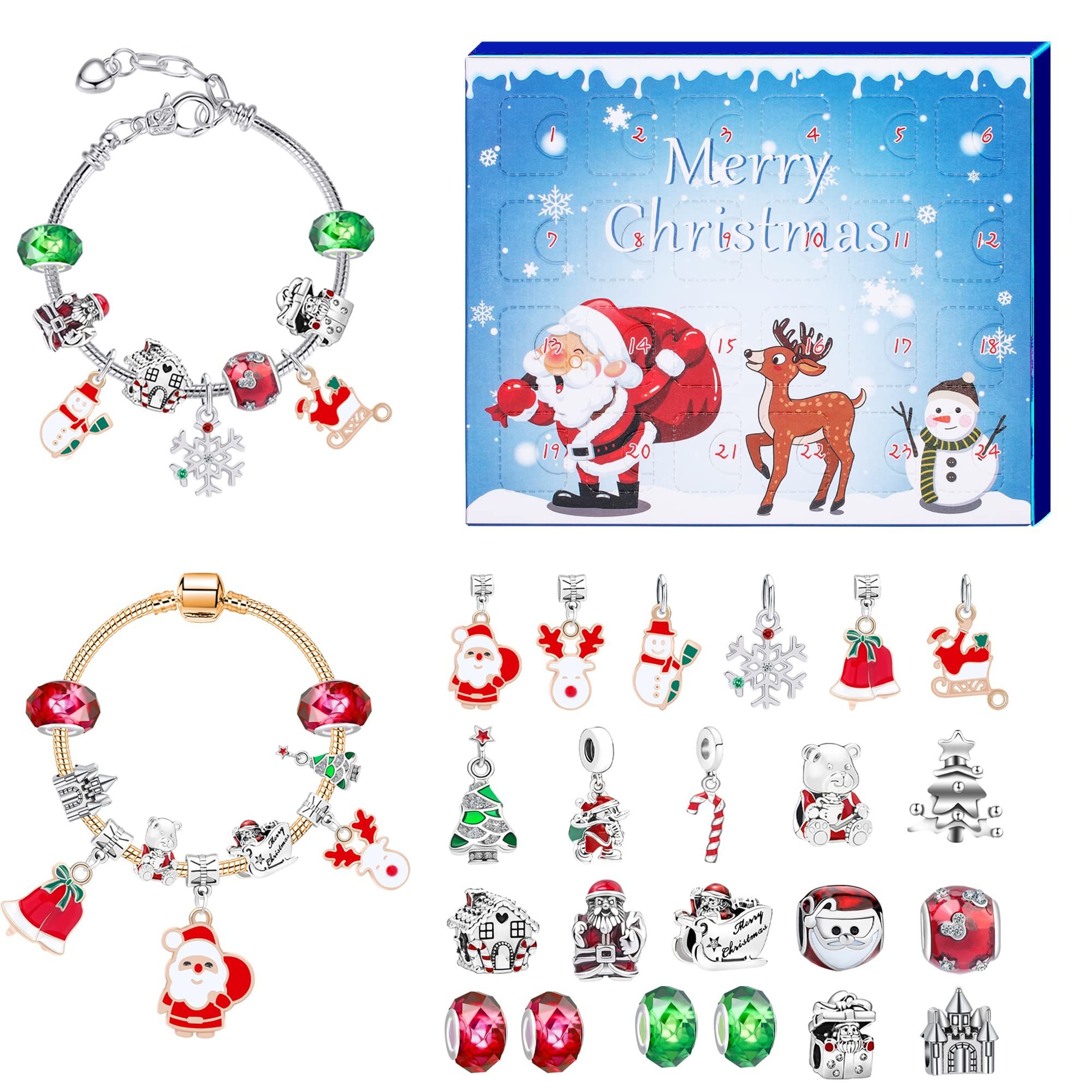 2022 Advent Calendar, 24 Days Christmas Countdown Calendars, Charming DIY Bracelet Making Kit for Gi | Amazon (CA)