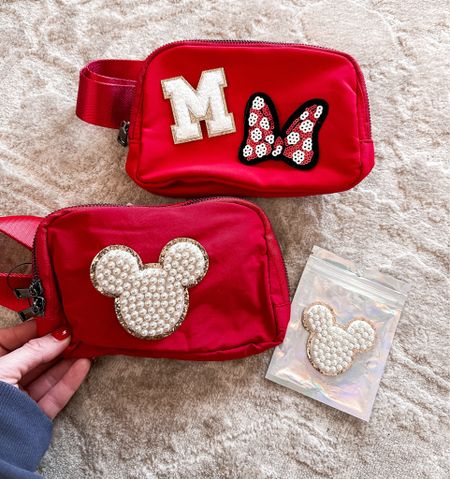 Create your own belt bag for Disney but do it on a budget and make it affordable! 
I found these simple red belt bags from Amazon and the patches all stick on so no need to iron or add heat! 

#LTKitbag #LTKfamily #LTKsalealert
