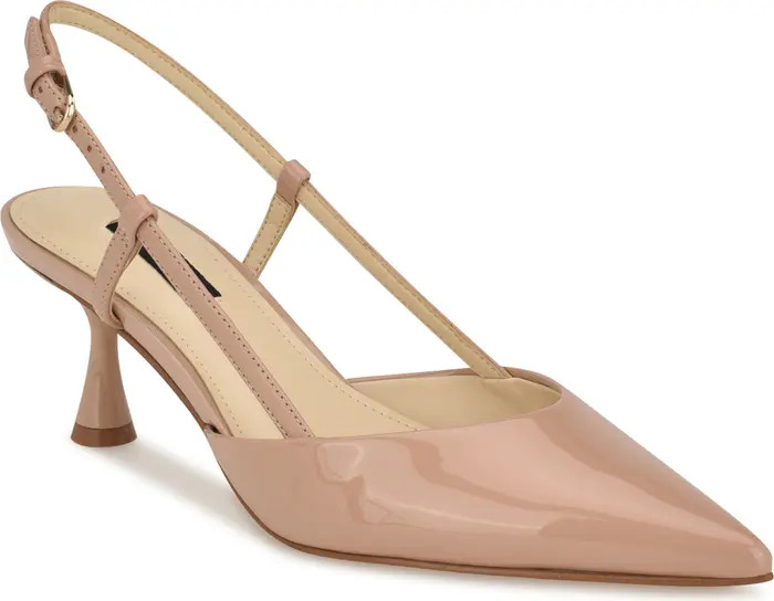 Rhonda Slingback Pointed Toe Kitten Heel Pump (Women) | Nordstrom