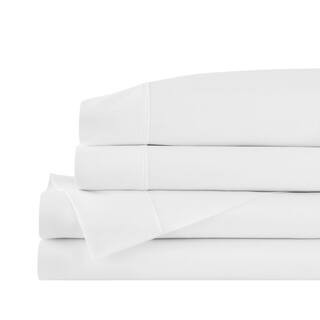 Home Decorators Collection 400 Thread Count Performance Cotton Sateen White 4-Piece King Sheet Se... | The Home Depot