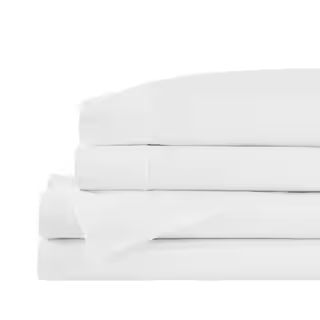 Home Decorators Collection 400 Thread Count Performance Cotton Sateen White 4-Piece King Sheet Se... | The Home Depot