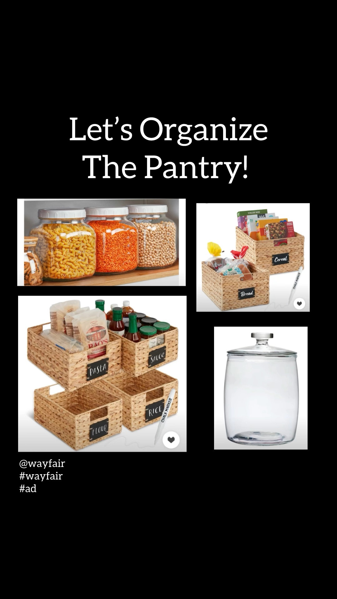 I’m designing a pantry right now, and we needed some good storage options, so these are the items I chose from Wayfair! Items like these are on sale during the Black Friday in July event on Wayfair from July 24th-28th. Up to 80% off + free shipping!
@wayfair #wayfair #wayfairpartner 

#LTKSaleAlert #LTKHome