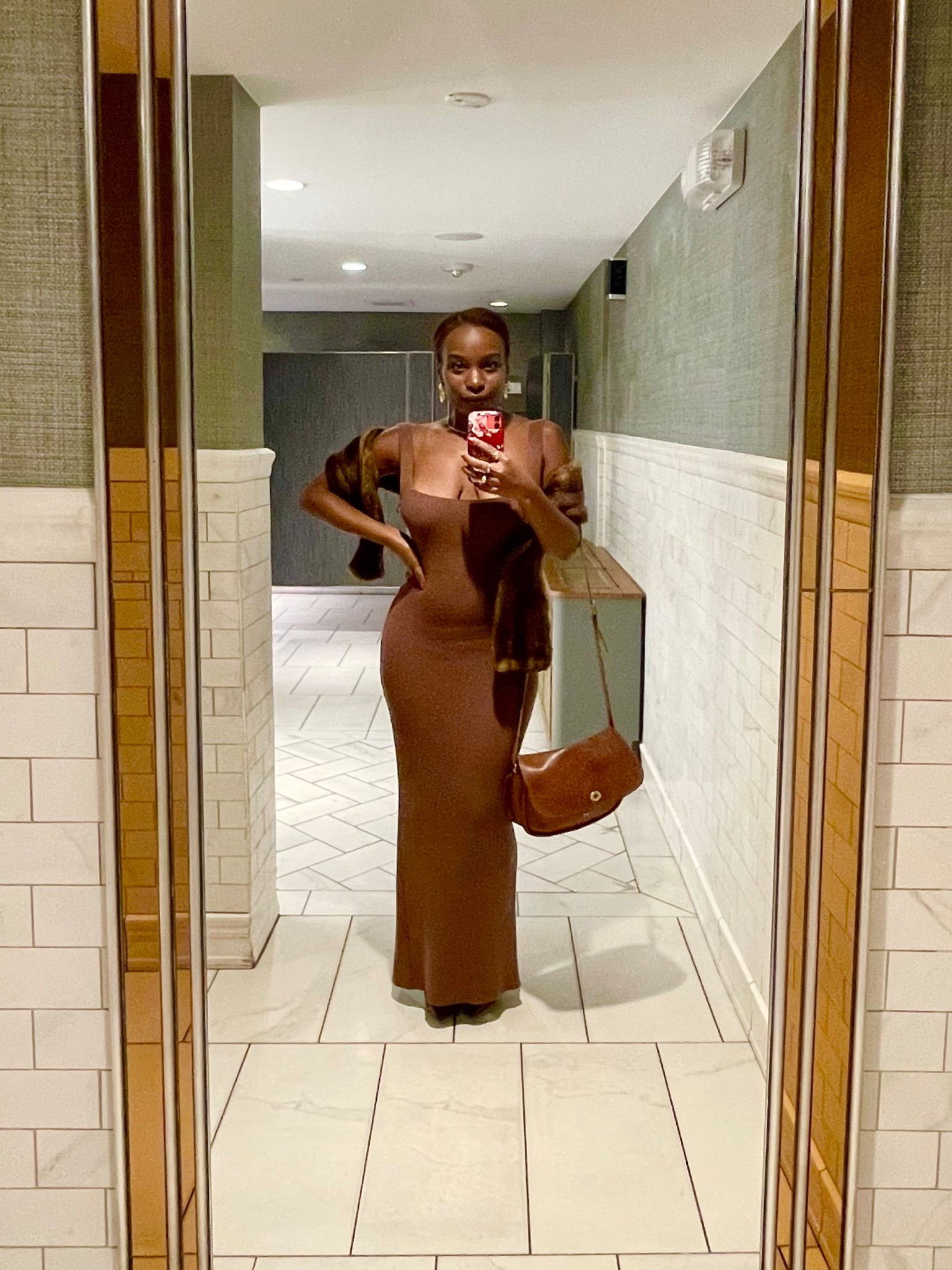 Fall brunch outfit of the day. The sleek maxi sweater  and faux fur shawl was perfect for the occasion. Dress from Jluxlabel a few years ago. Bag is vintage coach from my mother’s closet.

#LTKSeasonal #LTKFindsUnder100 #LTKItBag