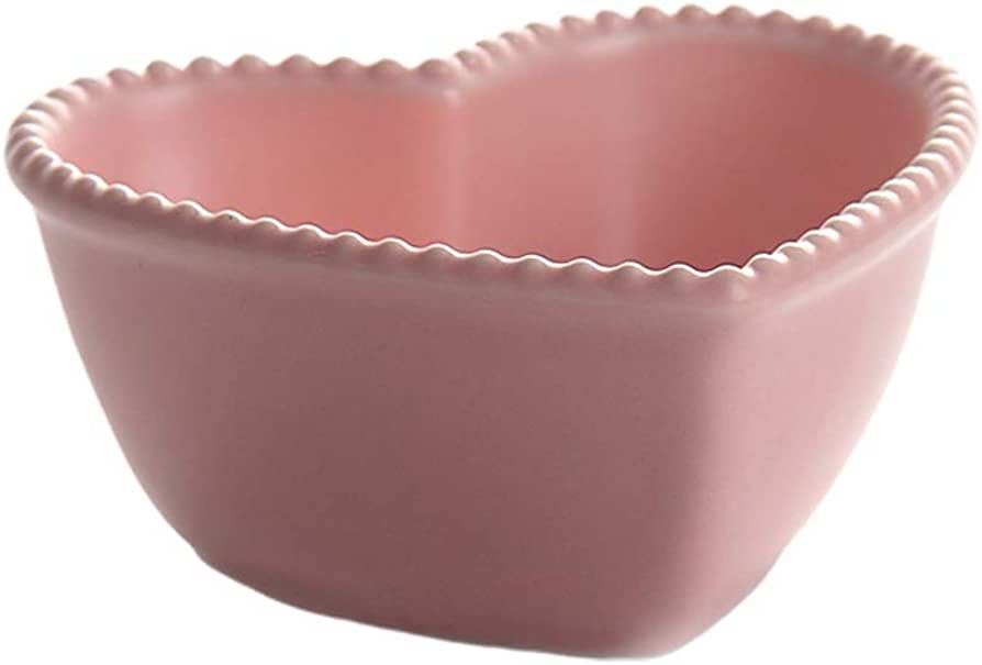 DOITOOL Ceramic Heart Shaped Bowl Sauce Dip Bowl Dessert Cups Dish Serving Plate Salad Container ... | Amazon (US)