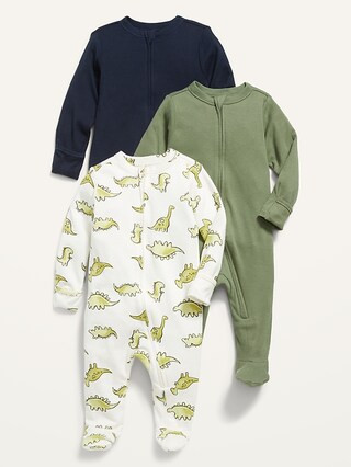 Unisex Sleep & Play Footed One-Piece 3-Pack for Baby | Old Navy (US)