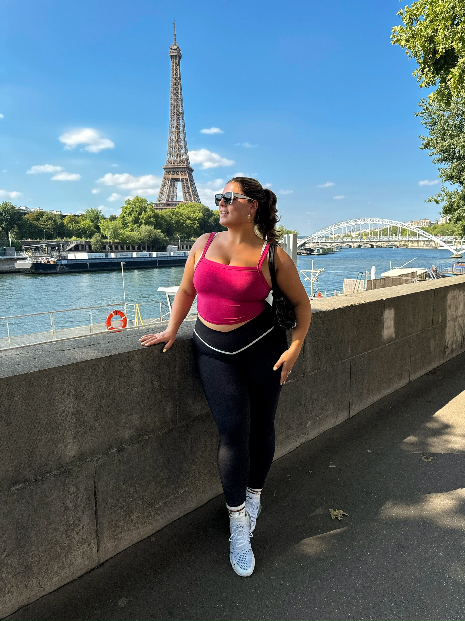 casual morning stroll in one of the most beautiful cities on earth!!😍Vitality has the comfiest and cutest workout pieces and perf for athleisure! you need to get your hands on these leggings! they’re all i wear now to the gym :) paired with my fav Nike workout shoes and my new prada sunnies, it's giving *Ella in paris!!!😉🇫🇷

(linking similar workout pieces since these exact ones are sold out!) 

#LTKActive #LTKPlusSize #LTKStyleTip