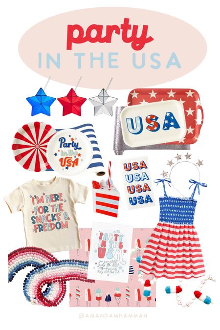 Party in the USA #partyintheusa #usa #america #fourthofjuly #memorialday #party #redwhiteandblue #summerparty #partyidea 

#LTKhome #LTKSeasonal #LTKunder50
