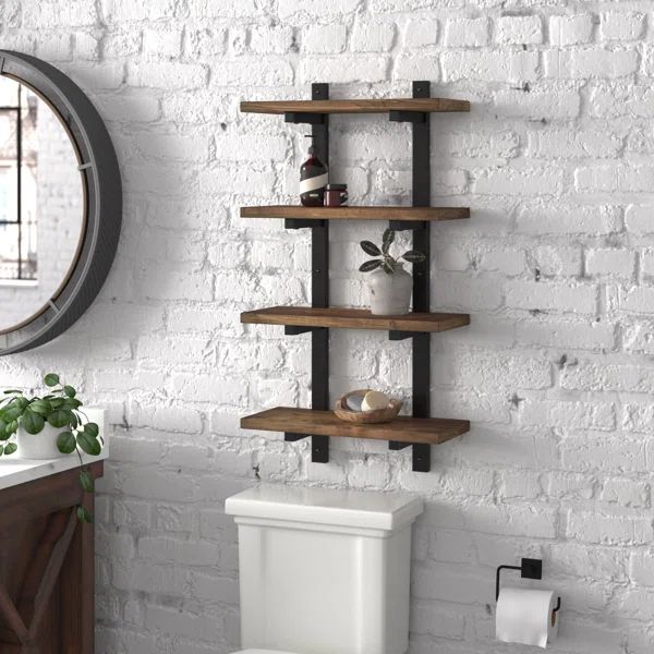 Alezzi Solid Wood Wall Mounted Bathroom Shelves | Wayfair North America
