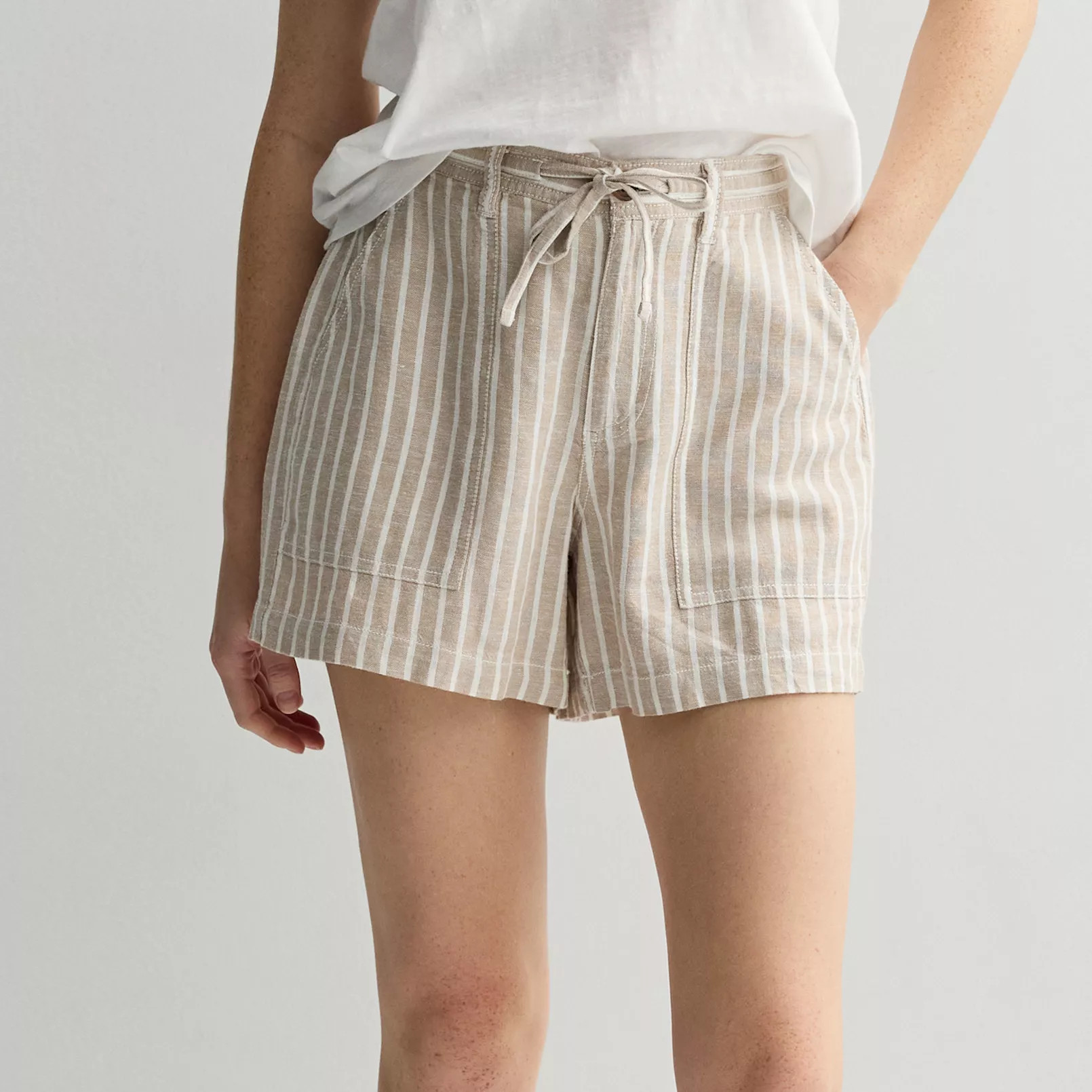 Women's Sonoma Goods For Life® Mid Rise Linen Shorts | Kohl's