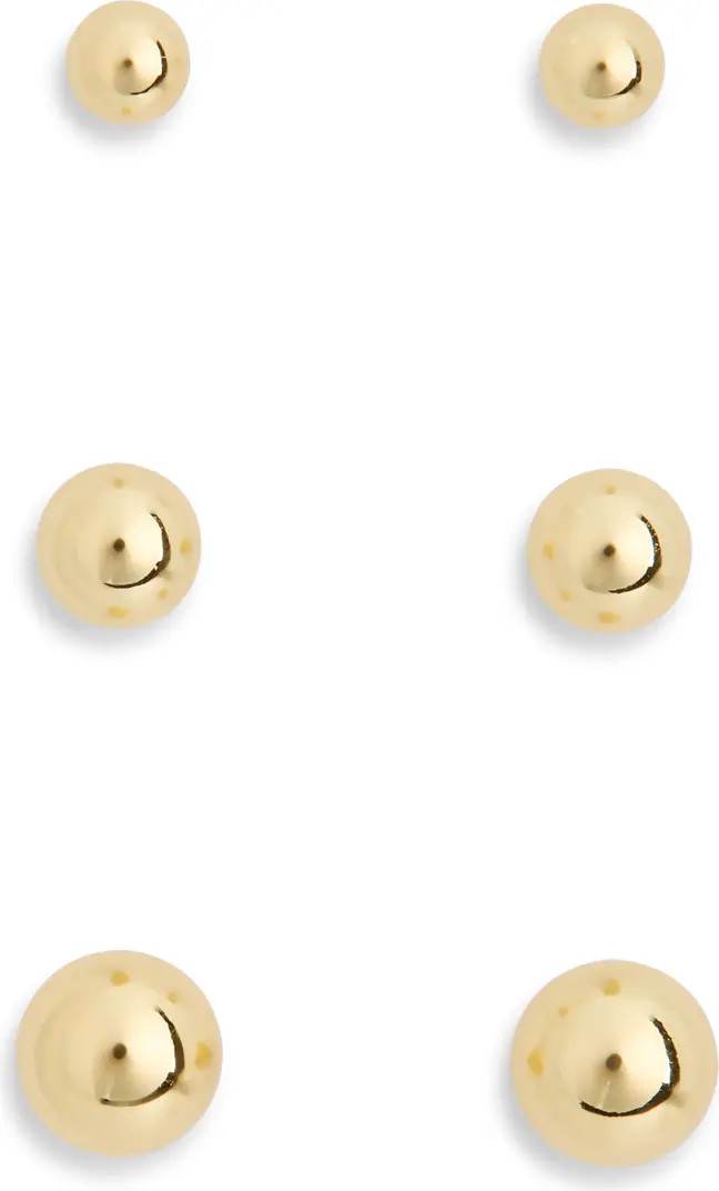 NORDSTROM RACK Set of 3 Demi Fine Ball Stud Earrings | Nordstromrack | Nordstrom Rack