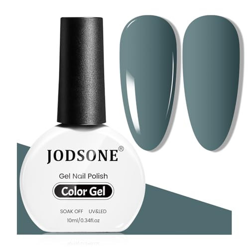 JODSONE Gel Nail Polish 10ml Grayish Pea Green Gel Polish Grey Green Nail Color Professional Finish Easy Application Low Odor Need U V Lamp Curing | Amazon (US)