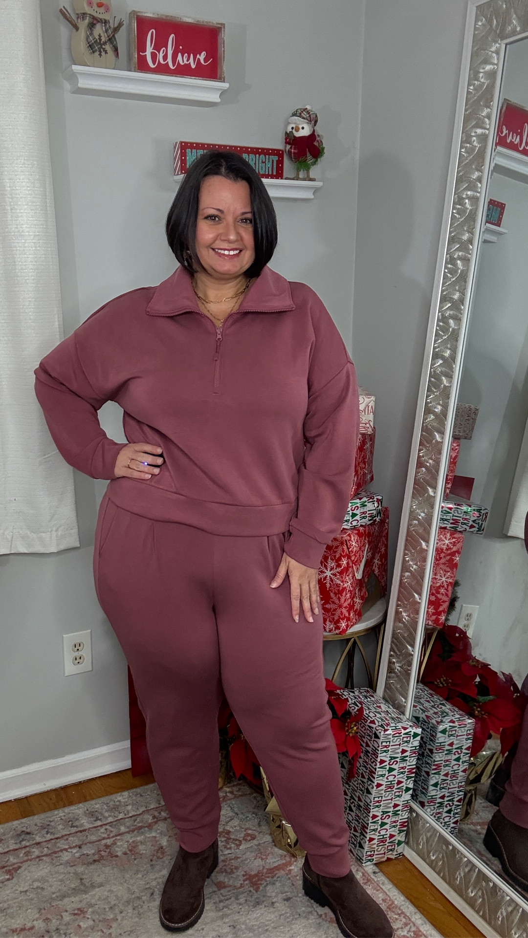 It’s another edition of my Two Piece Tuesday sets!! 
.
This set is from @walmart and it looks and feels amazing! It’s super soft and has a lot of stretch! 
.
Normally I would wear cute little ballet flats but it’s cold today! ❄️🥶
.
Check out this set before it sells out! I’m wearing an XL
.
#teacheroutfit #curvystyle #casualstyle

#LTKgrwm #LTKootd #LTKMidsize