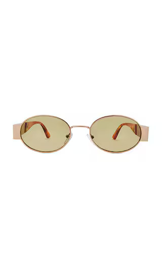 Mars Sunglasses in Satin Gold & Vintage Tort | Revolve Clothing (Global)