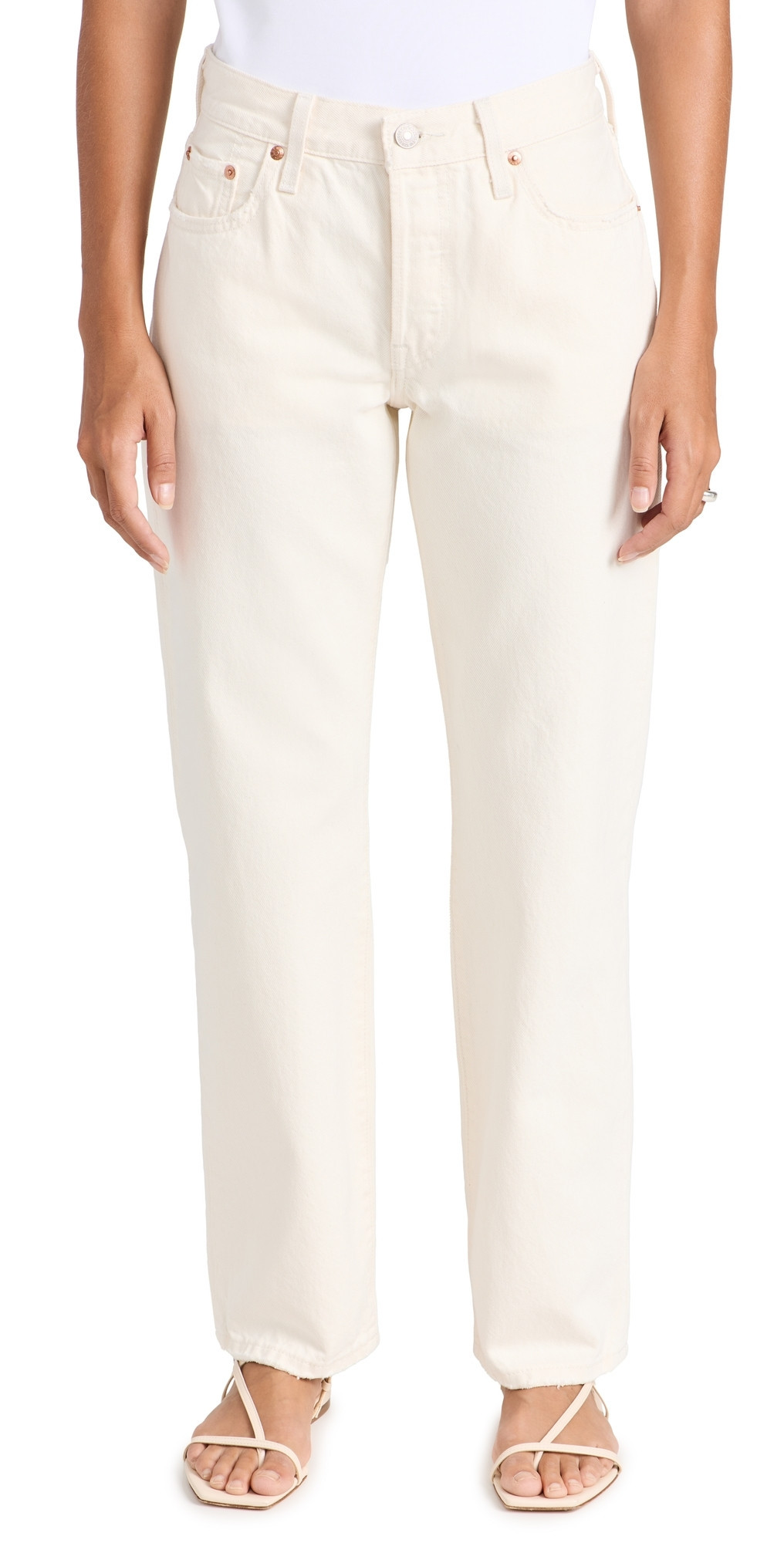 Levi's 501 90s Jeans Ecru White 30 | Shopbop