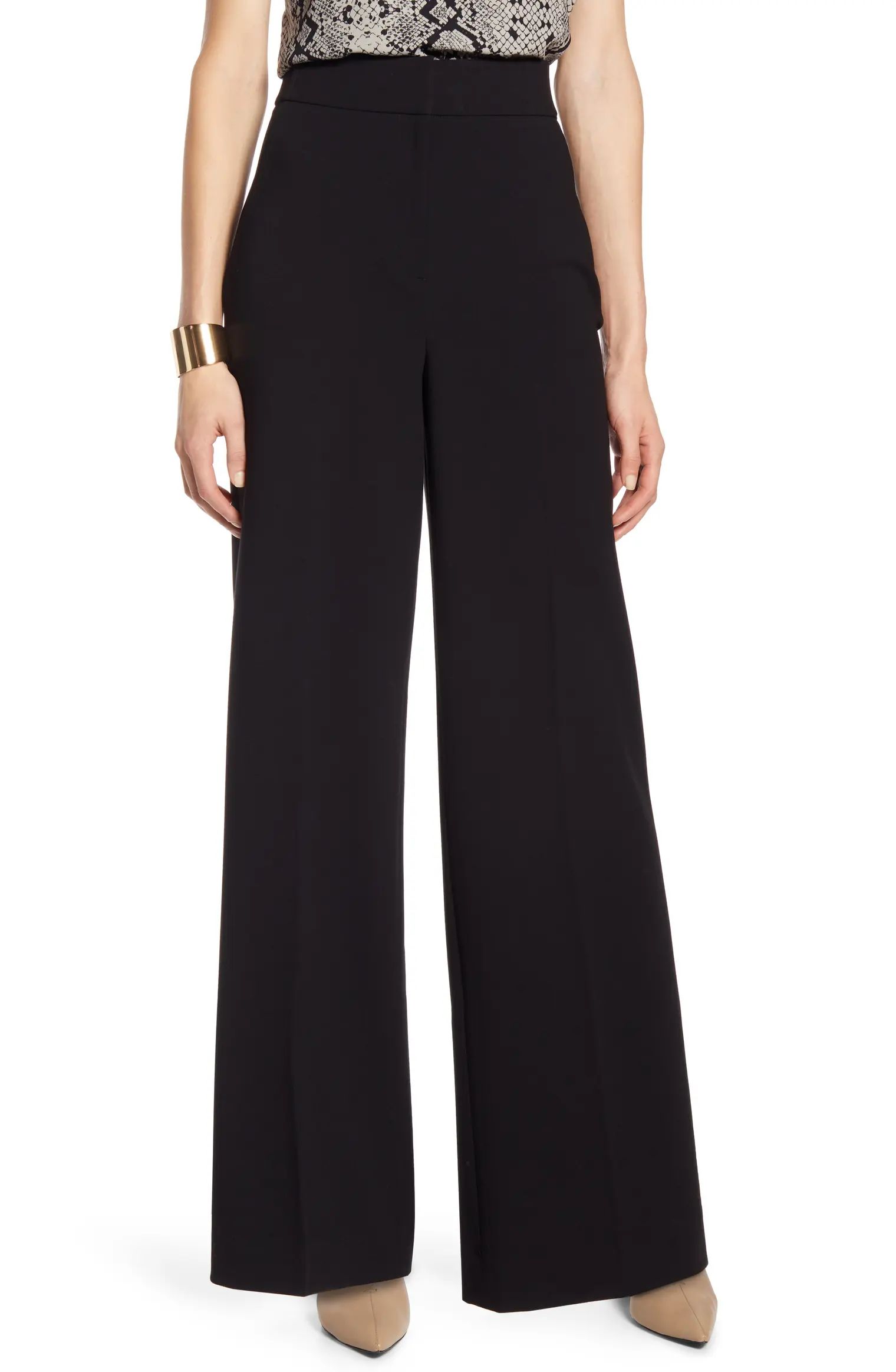 High Waist Wide Leg Stretch Twill Pants | Nordstrom