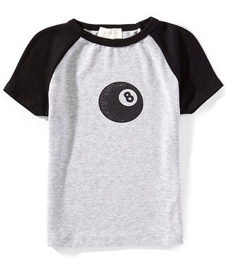 Honey & Sparkle Big Girls Raglan-Sleeve Color Block/Eight-Ball-Graphic T-Shirt | Dillard's | Dillard's