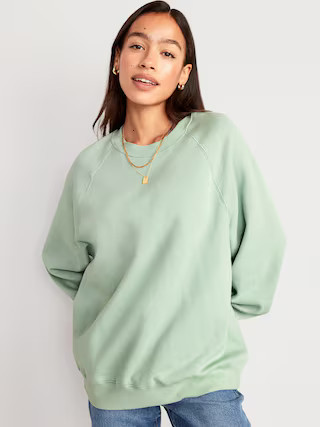 Oversized Vintage Tunic Sweatshirt for Women | Old Navy (US)