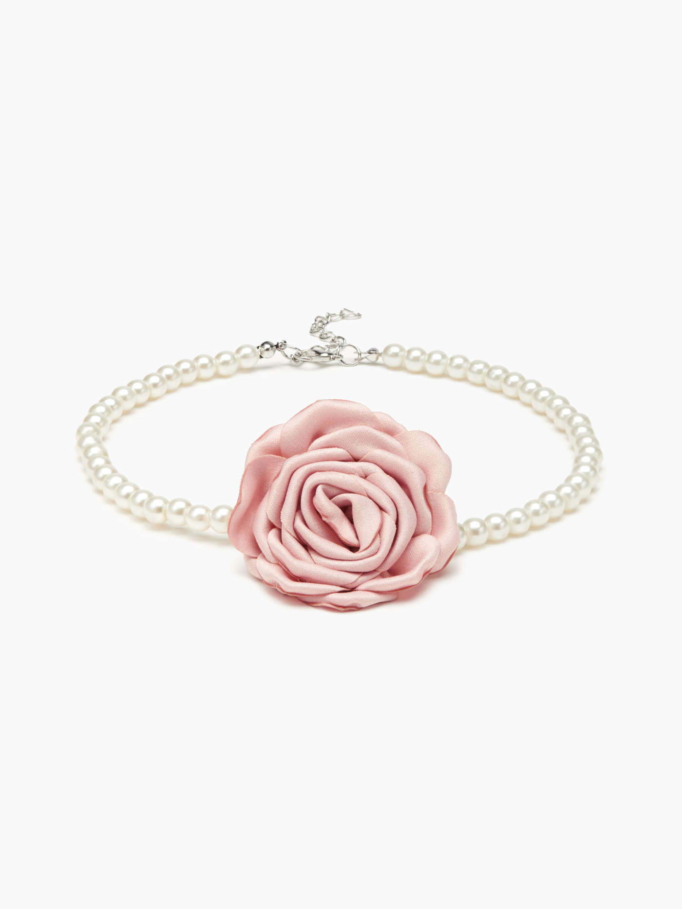 Artifical Pearl Rose Pendant Faux Pearl Decor Necklace  For Date Picnic Wedding Vacation | Cider