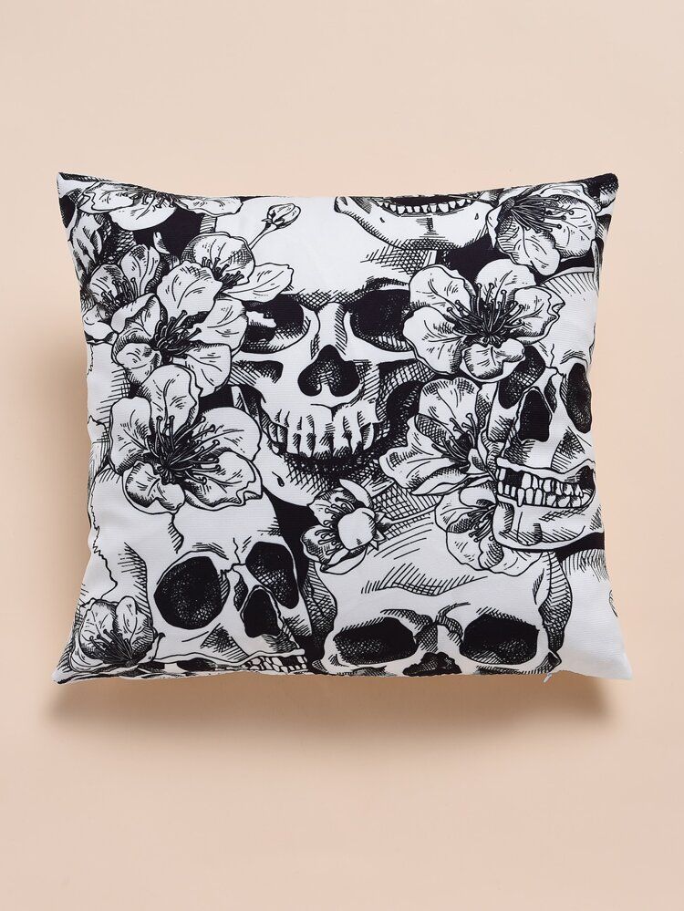 Skull Print Cushion Cover Without Filler | SHEIN