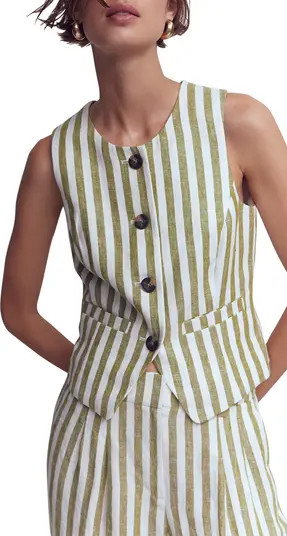 Stripe Linen Vest | Nordstrom