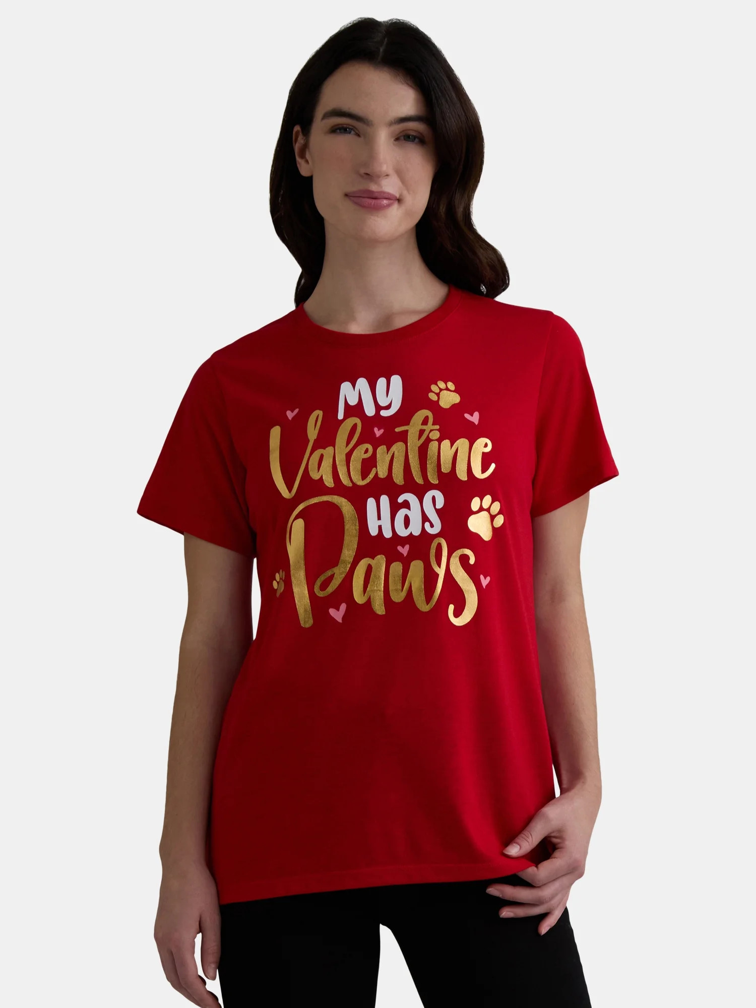 Valentine’s Day Women's Graphic Tee from Way to Celebrate, Sizes S-XXXL | Walmart (US)