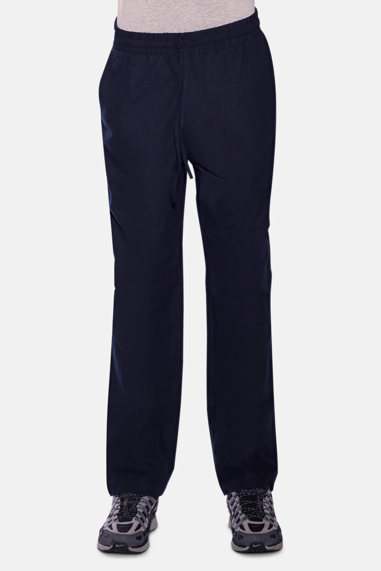Best Linen Pant Navy | Blue & Cream
