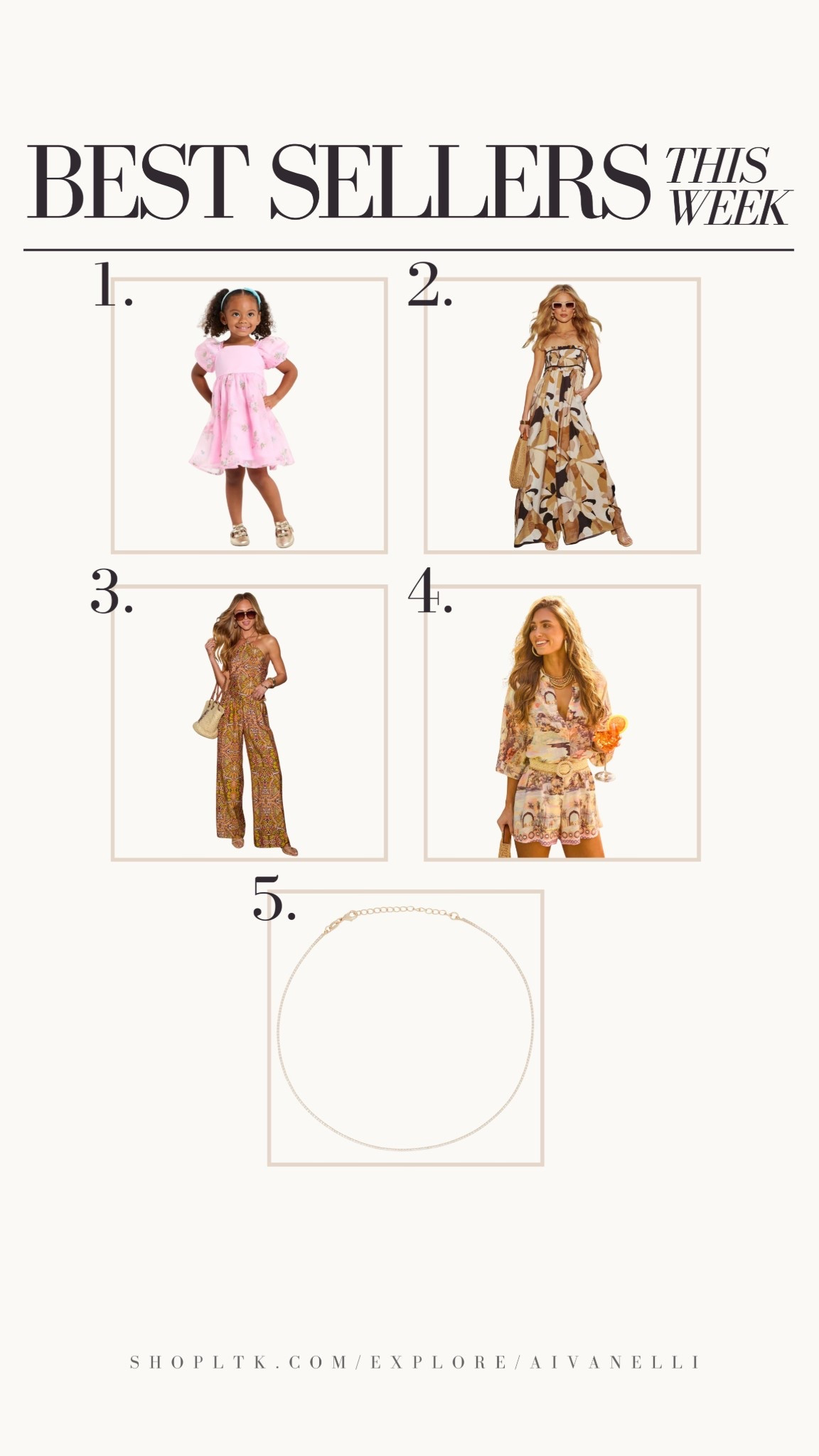 This weeks top 5 best sellers 

Best selling fashion finds
Trending Amazon favorites
Viral TikTok must haves
Customer favorite beauty picks
Top rated home essentials
Bestselling activewear sets
Most loved handbags
Top selling sneakers
Editor approved favorites
Repeat purchase essentials

#LTKSeasonal #LTKstyletip #LTKsalealert