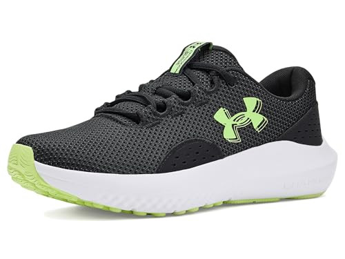 Under Armour Women's Charged Surge 4, (003) Black/Fade Green/Lumos Lime, 9.5, US | Amazon (US)
