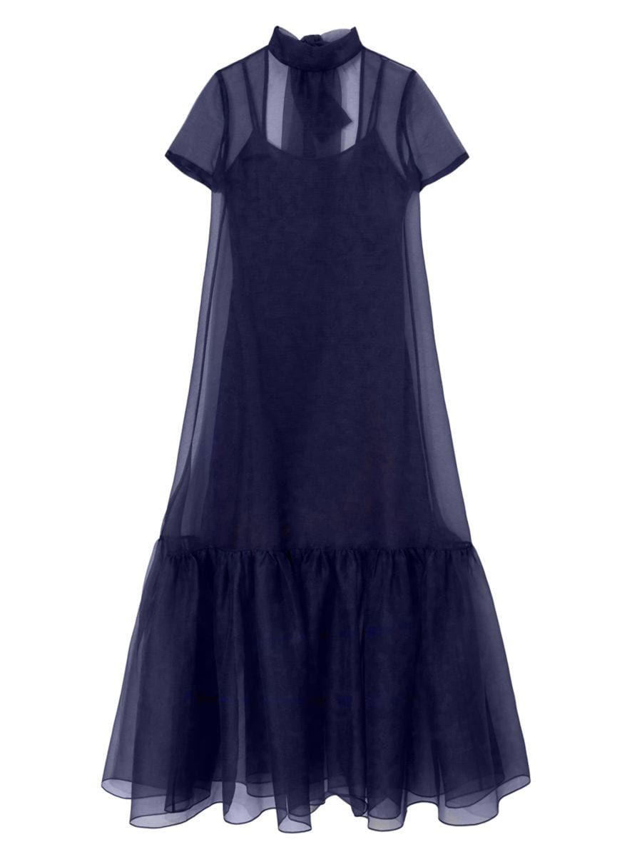 STAUD Calluna High-Neck Organza Gown | Saks Fifth Avenue