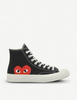 COMME DES GARCONS Comme des Garçons PLAY x Converse canvas high-top trainers | Selfridges