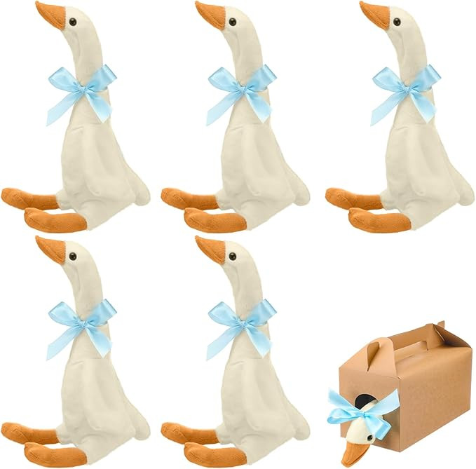 6 Set One Silly Goose Party Favors 15.7inch Adopt a Pet Plush Stuffed Animal Swan Toy with 6 Goos... | Amazon (US)