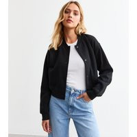 Women's Black Jersey Bomber Jacket New Look | New Look (UK)