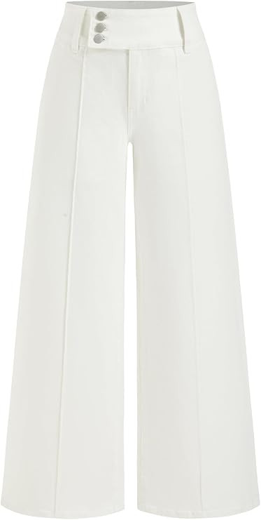 CIDER Wide Leg Jeans for Women High Waisted Stretchy Pants with Pockets | Amazon (US)