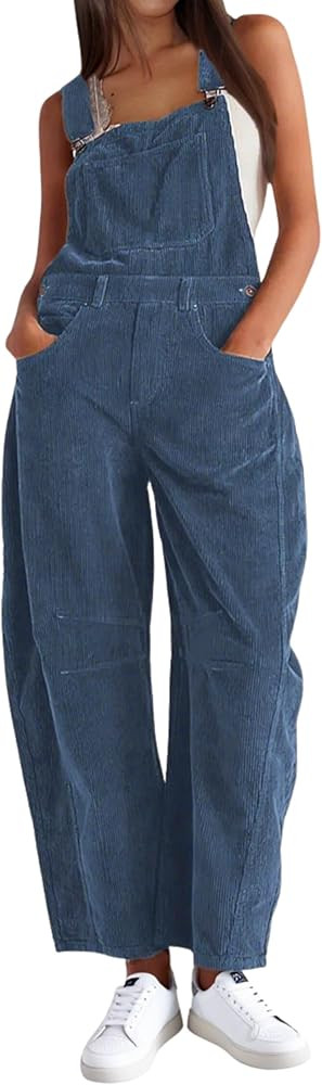 AMEBELLE Corduroy Overalls for Women Barrel Wide Leg Bib Corduroy Pants Women Adjustable Romper J... | Amazon (US)