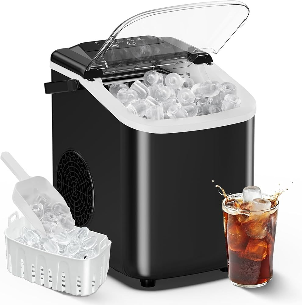OLIXIS Countertop Ice Maker with Self-Cleaning, Portable Ice Maker Machine with Ice Scoop, 26Lbs/... | Amazon (US)