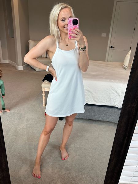 $20 Walmart athletic dress is SO GOOD!!! I could probably do a small and be good, I’m wearing a medium here. It’s SO CUTE!!!!! 

#LTKFitness #LTKActive #LTKStyleTip