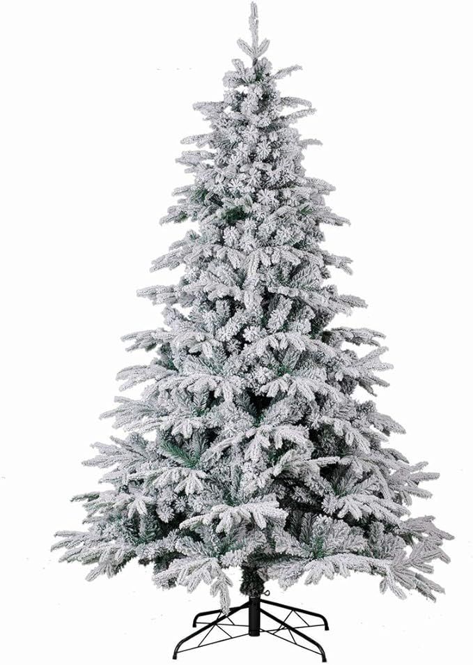 Good Life Christmas Tree PE PVC Premium Hinged Deluxe Artificial Fir Flocked Snow White (7.5' FT,... | Amazon (US)